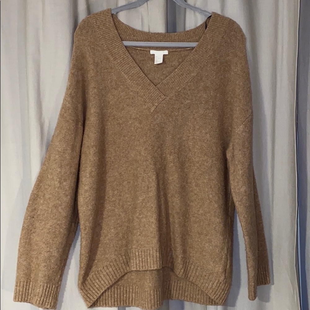 Oversized tan sweater
